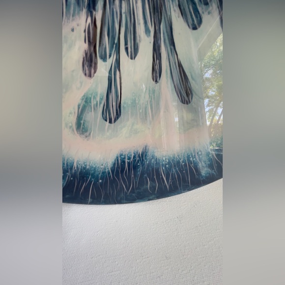 Acrylic & Epoxy Resin Eye Artwork on Wood – 19.5” Abstract Iris Wall Art - Picture 4 of 9